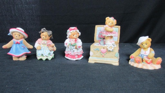 (5) Cherished Teddies Figurines By Priscilla Hillman - DR