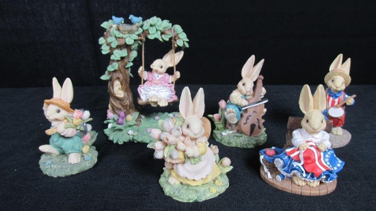 (6) Bunny Toes Figurines - DR