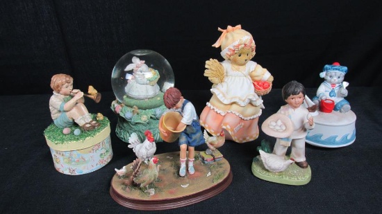 Kitty Cucumber, Homco, Cherished Teddies, Momma Says, & Bethany Lowe Figurines - DR