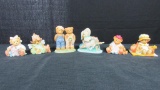 (6) Cherished Teddies Figurines By Priscilla Hillman - DR