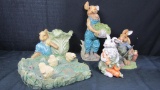 (5) Large Rabbit Figurines - LR