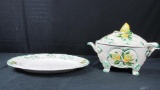 Ceramic Lemon Patterned Taurine & Serving Platter - LR