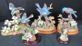 (5) Andrea Porcelain Bird Figurines - SR