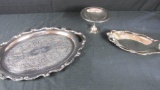 (3) Silver Plated Serving Pieces - K