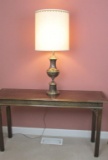 Sofa Table With Metal Base Lamp - FR