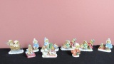 (9) Priscilla Hillman Cherished Teddies Christmas Figurines - FR