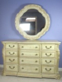 Bernhardt Dresser & Attached Round Mirror - MB