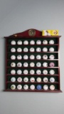 Hanging Golf Ball Wood Display Rack & Golf Balls - O