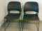 (2) Black Limerick Stacking Side Chairs