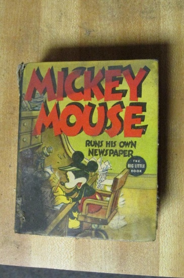1937 Mickey Mouse Runs His Own Newspaper Big Little Book