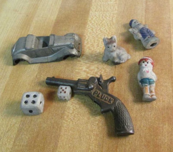 Ceramic Dice With Mini Children's Toys