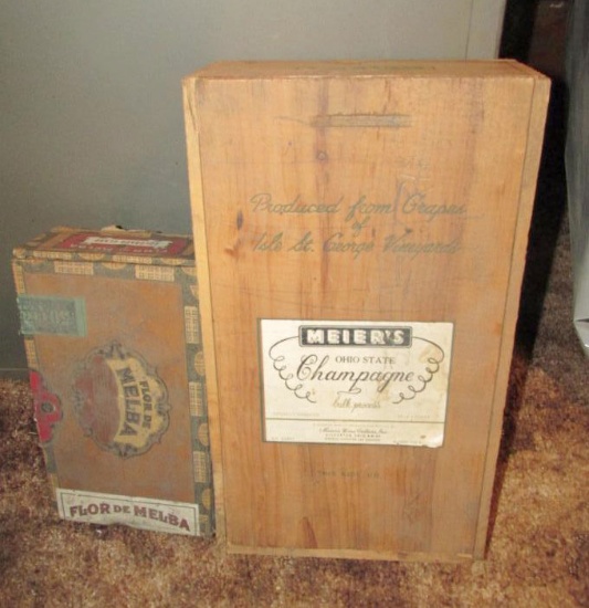 Meier's Champagne Box With Cigar Box