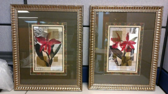 Pair Of Floral Pictures