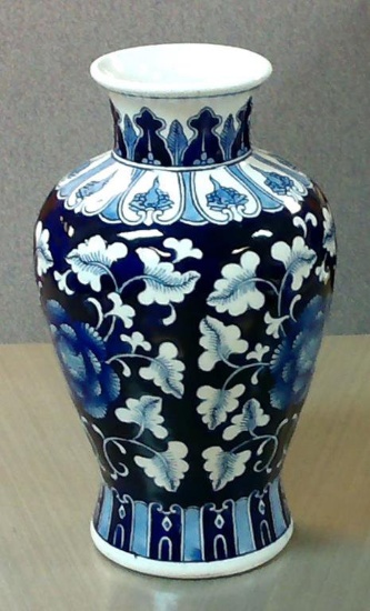 12" Decorative Blue Vase