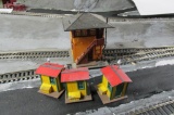 (4) Railroad HO Scale Wood & Plastic Buildings