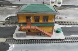 HO Scale Model Yellow Building