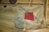 Vintage Flag With Pole