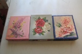 (3) Boxes Of Flower Themed Cards