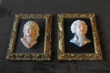 Pair Of Victorian Style Plaster Wall Decor