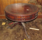 Antique Round Table With Drawers