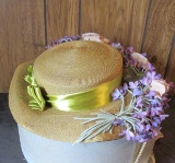 Vintage Leslie James Flowered Hat