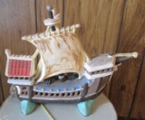Ceramic Painted Pirate Ship