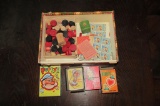 Vintage Children's Card Games With Checkers Pieces