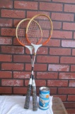 Pair Of Rackets & Can Of (2) Shuttle Cocks