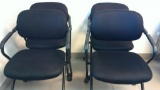 (4) Black Upholstered Chairs