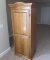 Tall Oak Cabinet With Fold Out Desk