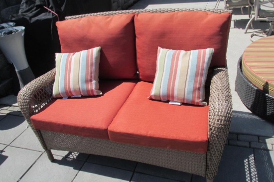 Wicker Patio Loveseat