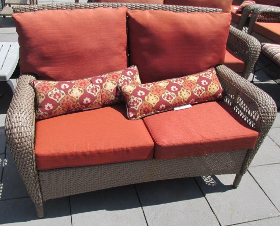 Wicker Patio Loveseat