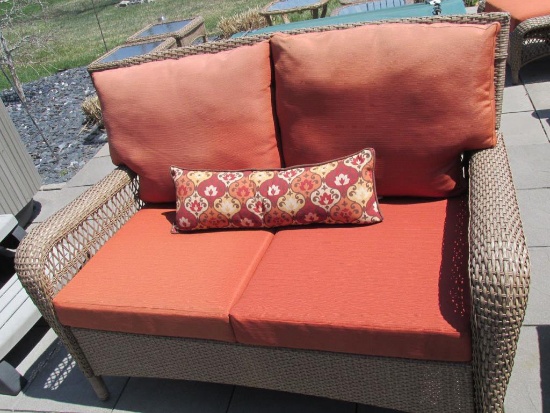 Wicker Patio Loveseat