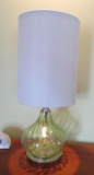 Green Glass Base Lamp