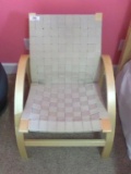 Blonde Wood Frame Chair