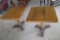 Pair of Oak Cast Iron Base Pub Tables - PB