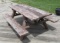 Country Style Wood Picnic Table With Log Legs - OD