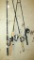 (4) Fishing Poles & Assorted Reels - B