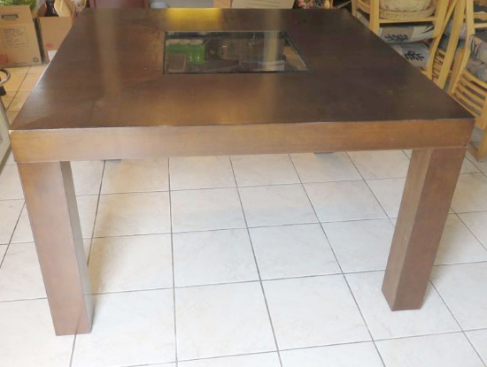 Dining Table With Glass Inlay - K