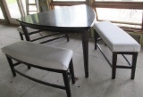 Large 4-Piece Triangular Pub Table With Benches - PB