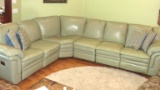 Lane Sage Green Sectional Couch - LR