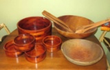 (11) Wood Bowls & Utensils - LR