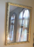 Pair Of Gold Framed Mirror With Wood Frames - FR