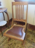 Antique Oak Fold-Up Rocker - BR2