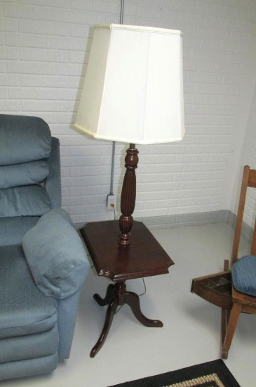 Wood Floor Lamp Table