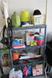 Plastic Shelf & Gardening Contents