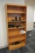Wood Bookcase With Contents - L