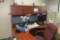 Office Desk With Hutch, Chair, File Cabinets, & Misc. - CO1