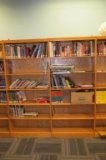 Large Wood Bookcase With Books - L