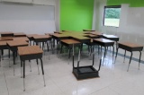 Classroom Desks & Projector Screen - D11